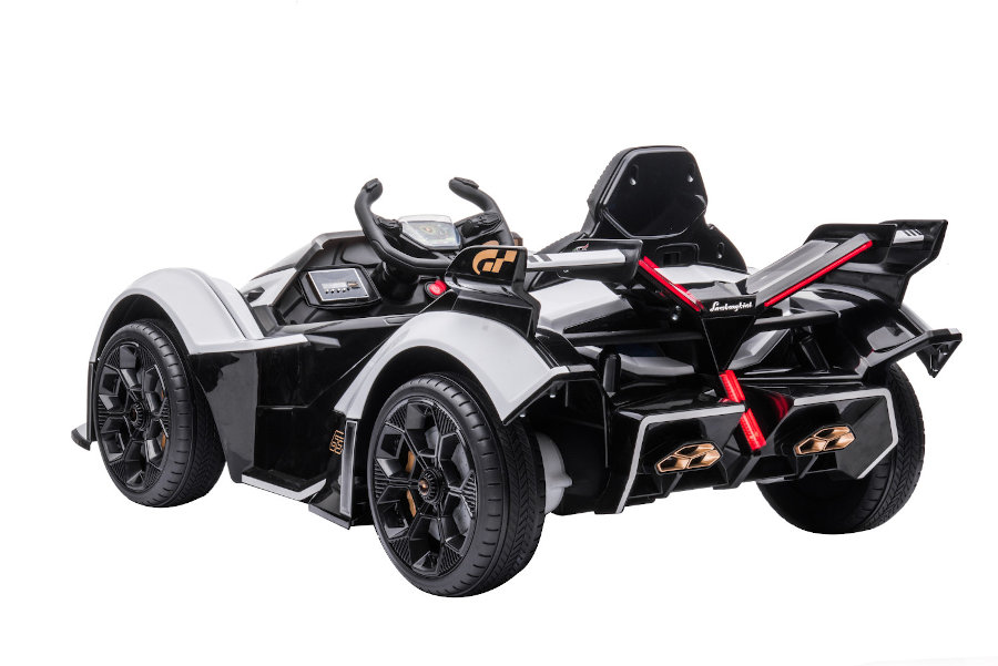 Kinderfahrzeug - Elektro Auto "Lamborghini V12 Vision Gran Turismo" - lizenziert - 12V7AH, 2 Motoren- 2,4Ghz Fernsteuerung, MP3, Ledersitz+EVA-17062
