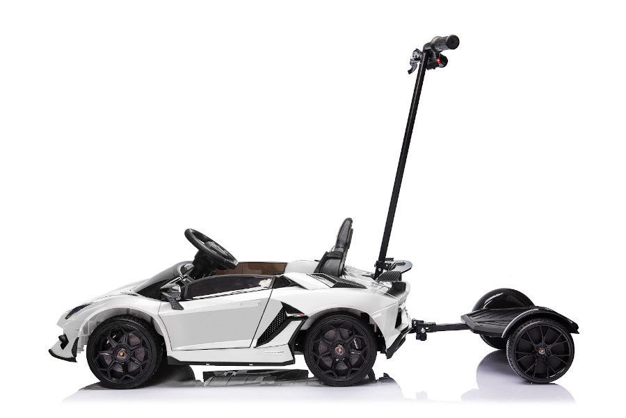 Kinderfahrzeug - Elektro Auto "Lamborghini Aventador SVJ" - lizenziert - 12V7AH, 2 Motoren- 2,4Ghz Fernsteuerung, MP3, Ledersitz+EVA -018B-17168