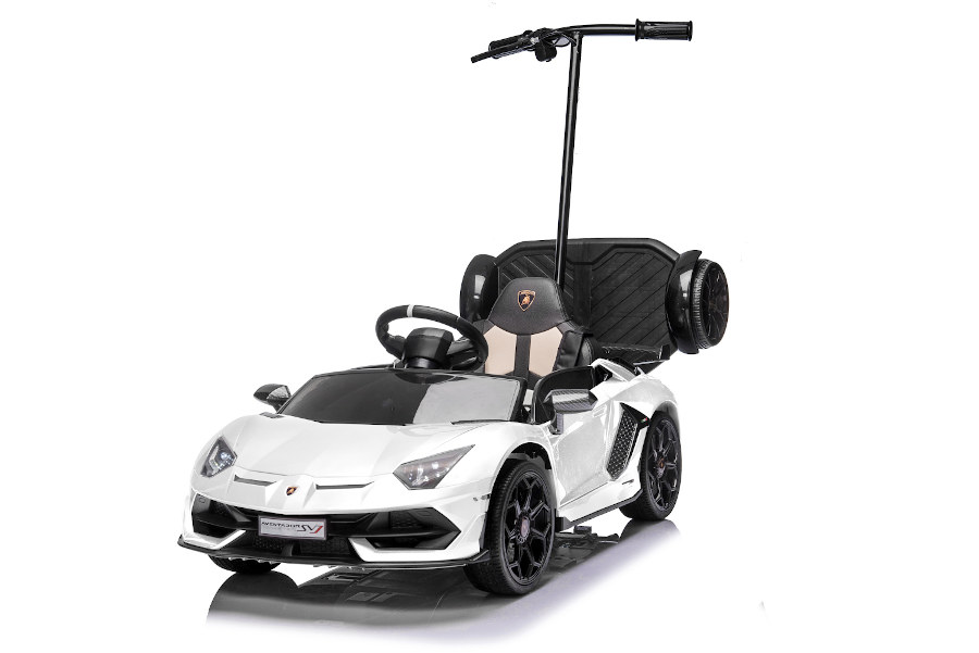 Kinderfahrzeug - Elektro Auto "Lamborghini Aventador SVJ" - lizenziert - 12V7AH, 2 Motoren- 2,4Ghz Fernsteuerung, MP3, Ledersitz+EVA -018B-17169