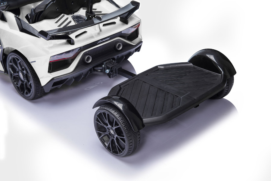 Kinderfahrzeug - Elektro Auto "Lamborghini Aventador SVJ" - lizenziert - 12V7AH, 2 Motoren- 2,4Ghz Fernsteuerung, MP3, Ledersitz+EVA -018B-17173