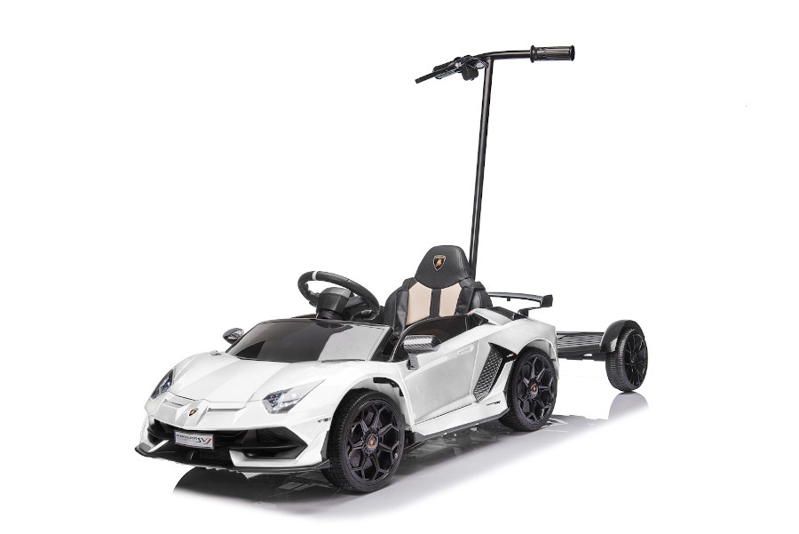 Kinderfahrzeug - Elektro Auto "Lamborghini Aventador SVJ" - lizenziert - 12V7AH, 2 Motoren- 2,4Ghz Fernsteuerung, MP3, Ledersitz+EVA -018B-17167