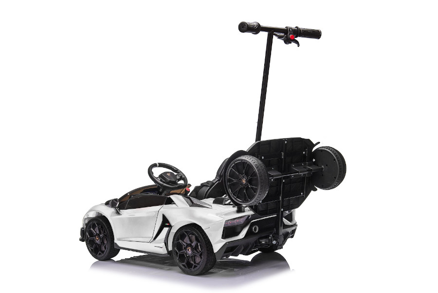 Kinderfahrzeug - Elektro Auto "Lamborghini Aventador SVJ" - lizenziert - 12V7AH, 2 Motoren- 2,4Ghz Fernsteuerung, MP3, Ledersitz+EVA -018B-17170