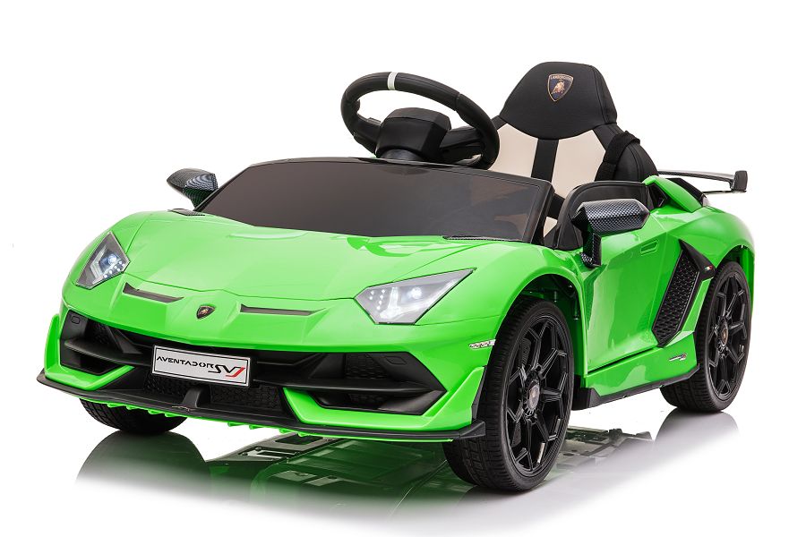 Kinderfahrzeug - Elektro Auto "Lamborghini Aventador SVJ" - lizenziert - 12V7AH, 2 Motoren- 2,4Ghz Fernsteuerung, MP3, Ledersitz+EVA -018-18572