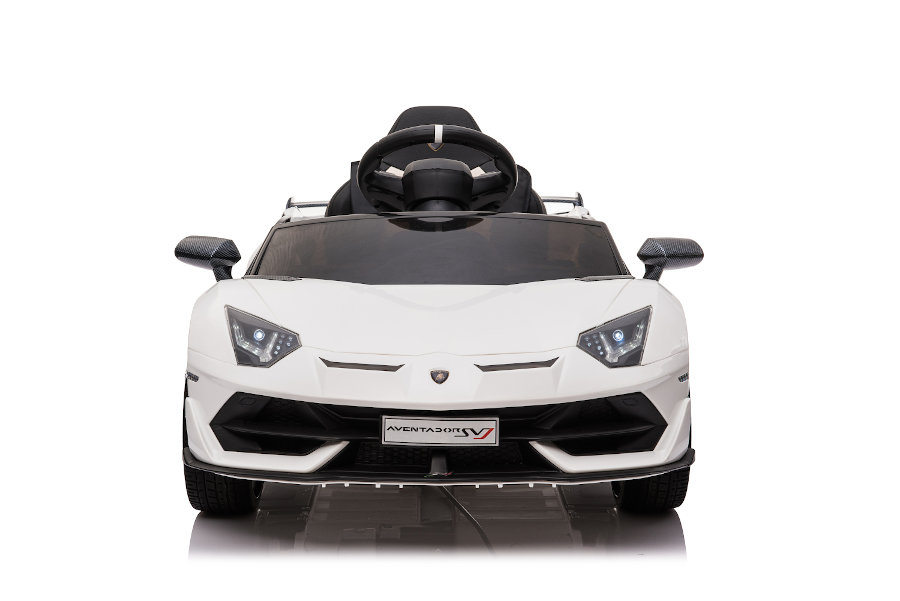 Kinderfahrzeug - Elektro Auto "Lamborghini Aventador SVJ" - lizenziert - 12V7AH, 2 Motoren- 2,4Ghz Fernsteuerung, MP3, Ledersitz+EVA -018B-18214