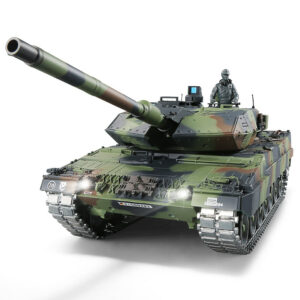 RC Panzer "German Leopard 2A6" Heng Long 1:16 mit R&S, Stahlgetriebe und Metallketten V7.0 - Upg-A-0