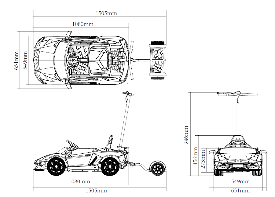 Kinderfahrzeug - Elektro Auto "Lamborghini Aventador SVJ" - lizenziert - 12V7AH, 2 Motoren- 2,4Ghz Fernsteuerung, MP3, Ledersitz+EVA -018B-17152