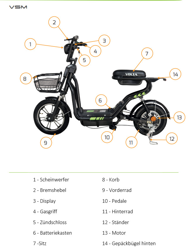 E-Bike Elektrofahrrad "Volta VSM" - 48V 220W mit 14Ah Akku-17218