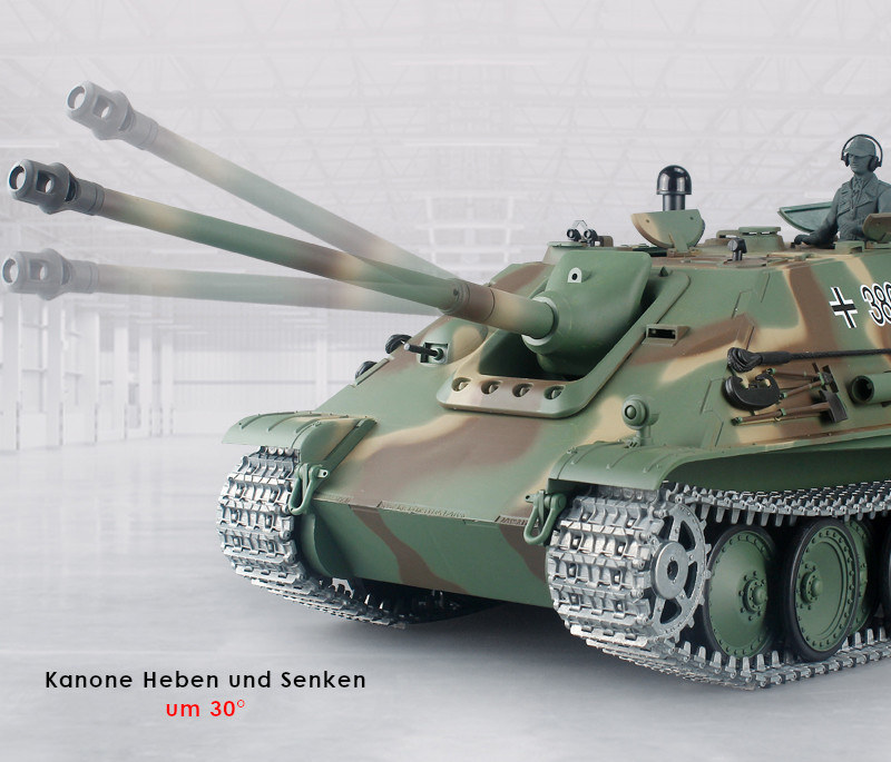 RC Panzer "Jagdpanther" Heng Long 1:16 mit Rauch&Sound und Stahlgetriebe - V7.0 - 2,4Ghz - PRO-17261