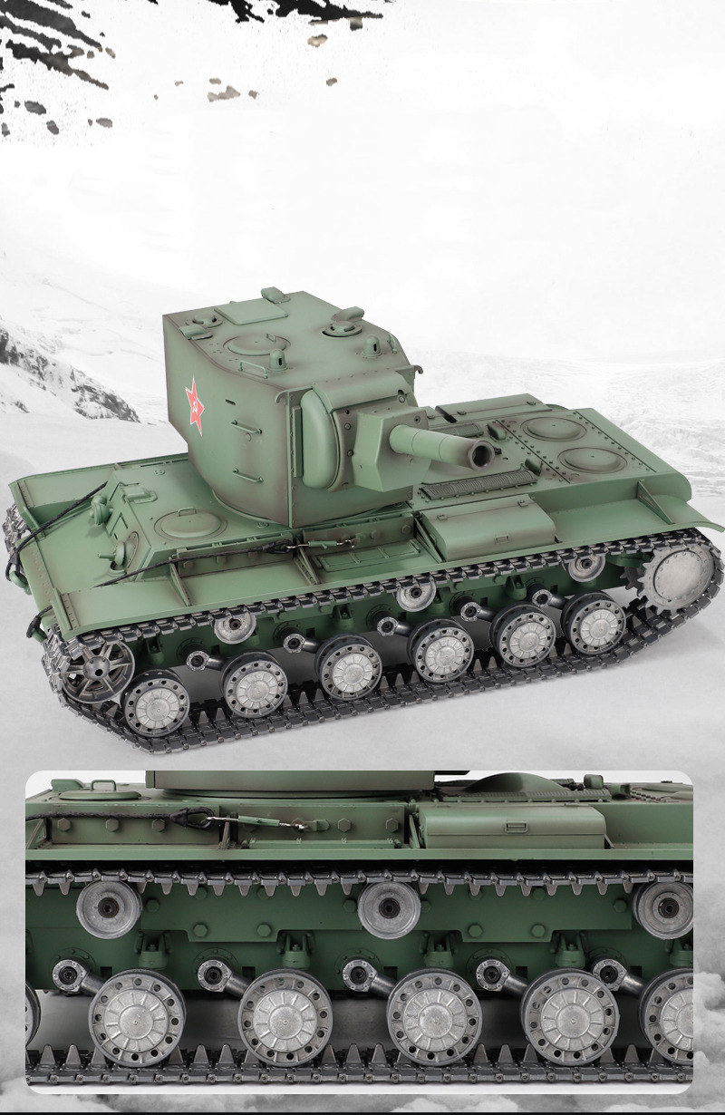 RC Panzer "Russicher KV-2" Heng Long 1:16 mit R&S, Metallgetriebe (Stahl) und Metallketten -2,4Ghz -V 7.0 - PRO mit RRZ-17244