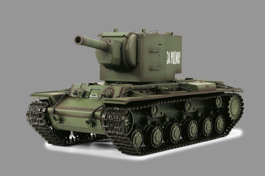 RC Panzer "Russicher KV-2" Heng Long 1:16 mit R&S, Metallgetriebe (Stahl) und Metallketten -2,4Ghz -V 7.0 - PRO mit RRZ-0