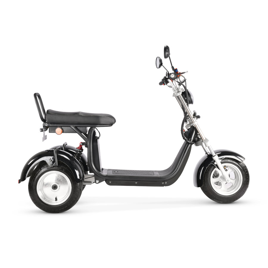 Coco Bike E-Scooter mit Straßenzulassung und drei Räder Trike CP7 - ca. 45km Reichweite, 2 Motoren | 60V | 2000W | 20AH Akku-17386