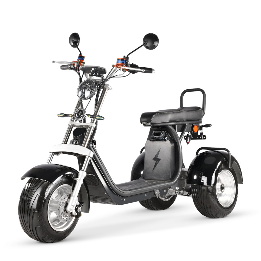 Coco Bike E-Scooter mit Straßenzulassung und drei Räder Trike CP7 - ca. 45km Reichweite, 2 Motoren | 60V | 2000W | 20AH Akku-17391