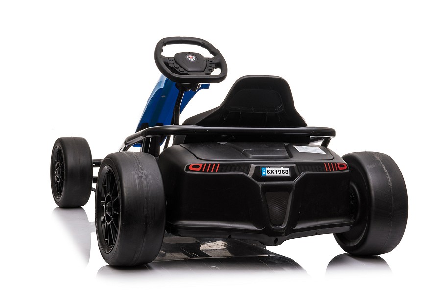 Kinder Elektroauto "e-Gokart" mit 24V und Driftfunktion + 2x 12V9AH Akku und 2 Motoren -Blau-17348