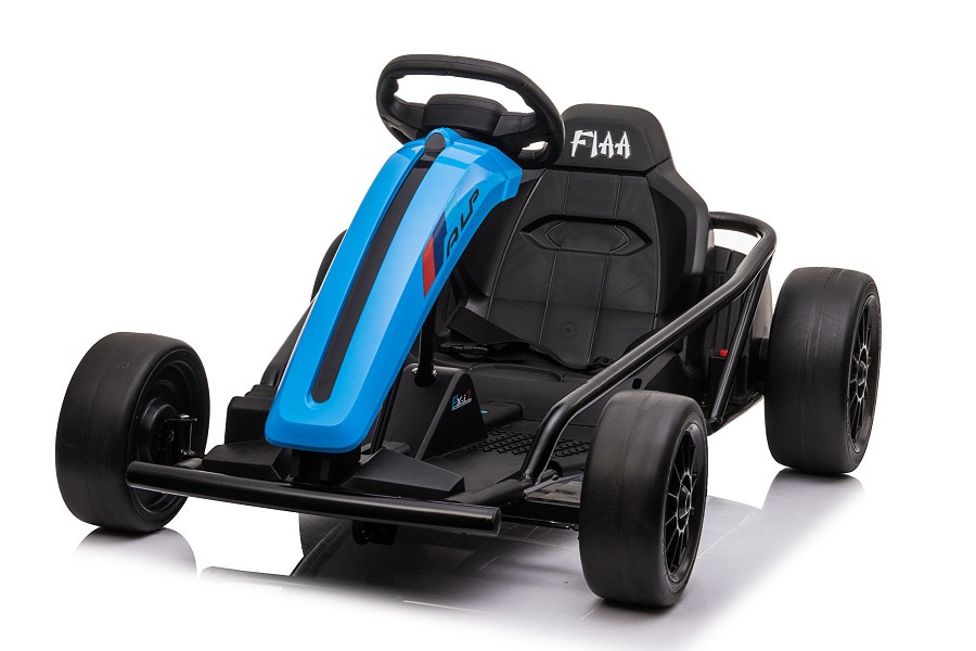 Kinder Elektroauto "e-Gokart" mit 24V und Driftfunktion + 2x 12V9AH Akku und 2 Motoren -Blau-17351
