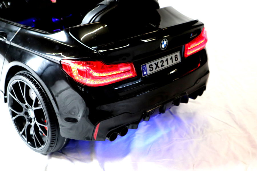 Elektro Kinderfahrzeug "BMW M5 Drift Version" - lizenziert - 2x 12V7A Akku, 2 Motoren- 2,4Ghz Fernsteuerung, MP3, Ledersitz+EVA-17359