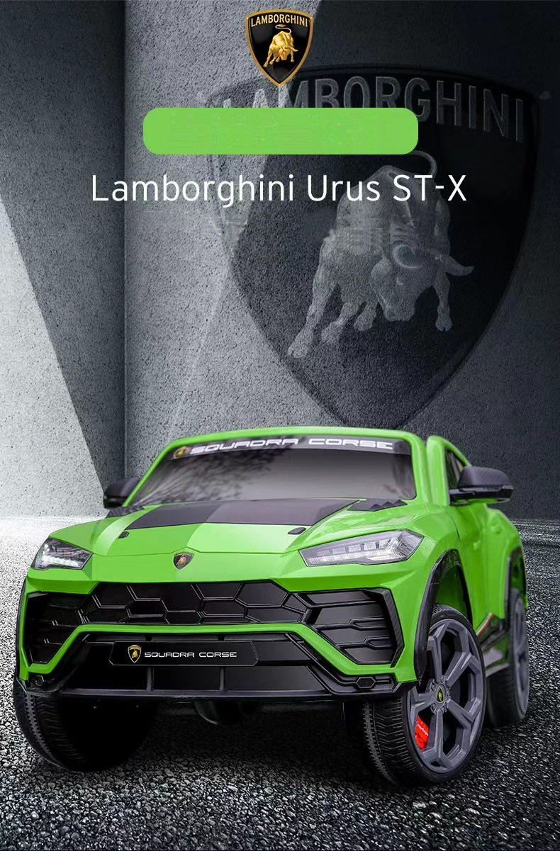 Elektro Kinderauto "Lamborghini Urus ST-X" - lizenziert - 12V Akku, 4 Motoren- 2,4Ghz Fernsteuerung, MP3, Ledersitz+EVA -Grün-17430