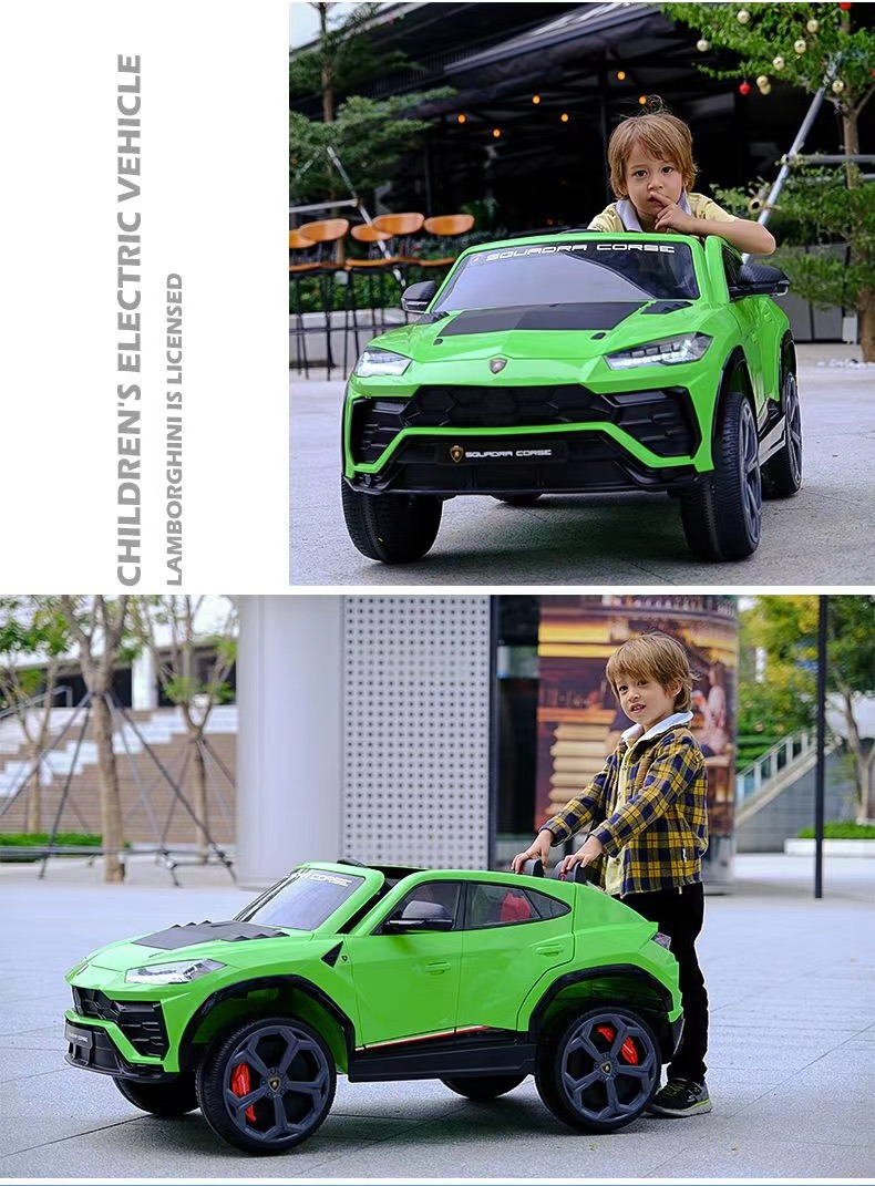 Elektro Kinderauto "Lamborghini Urus ST-X" - lizenziert - 12V Akku, 4 Motoren- 2,4Ghz Fernsteuerung, MP3, Ledersitz+EVA -Grün-17431