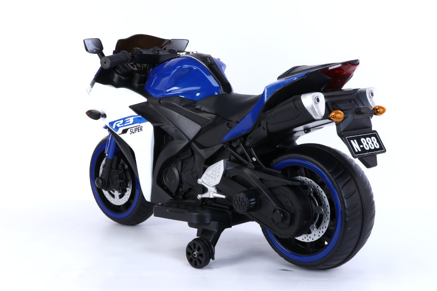 Elektro Kindermotorrad 888 - 12V 4,5A Akku - mit Stützräder, Musik und Lichter-17393