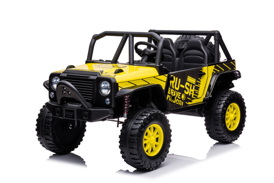 Kinderfahrzeug - Elektro Auto Offroad mit 12V10A Akku und 2x45W Motoren "2-Sitzer Mod. 188" 2,4Ghz+Ledersitz+EVA-17538