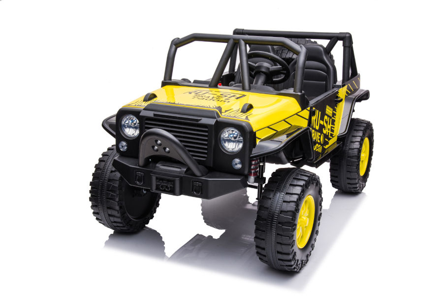 Kinderfahrzeug - Elektro Auto Offroad mit 12V10A Akku und 2x45W Motoren "2-Sitzer Mod. 188" 2,4Ghz+Ledersitz+EVA-17535