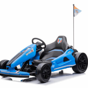 Kinder Elektroauto "e-Gokart" mit 24V und Driftfunktion + 24V7A Akku und 2 Motoren -Blau-0