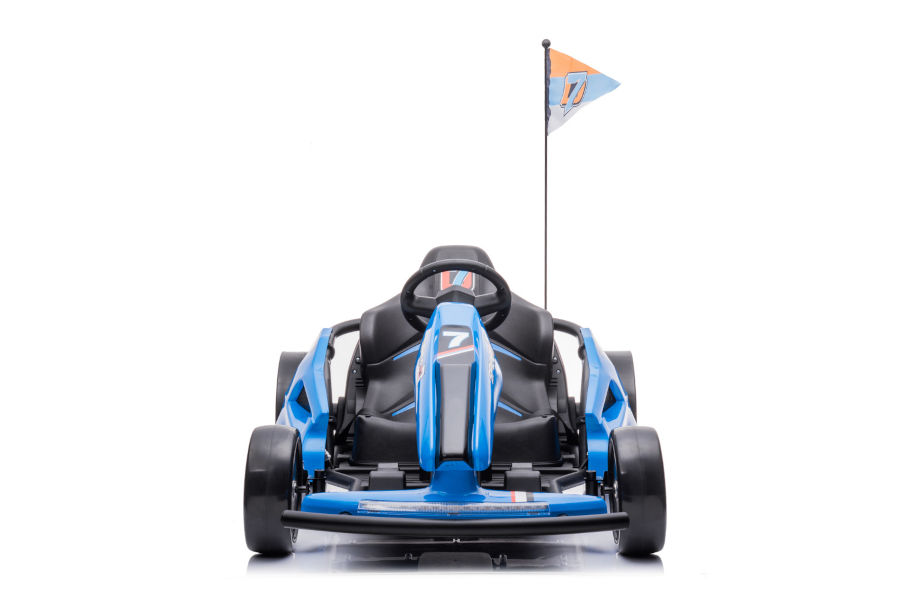 Kinder Elektroauto "e-Gokart" mit 24V und Driftfunktion + 24V7A Akku und 2 Motoren -Blau-17553