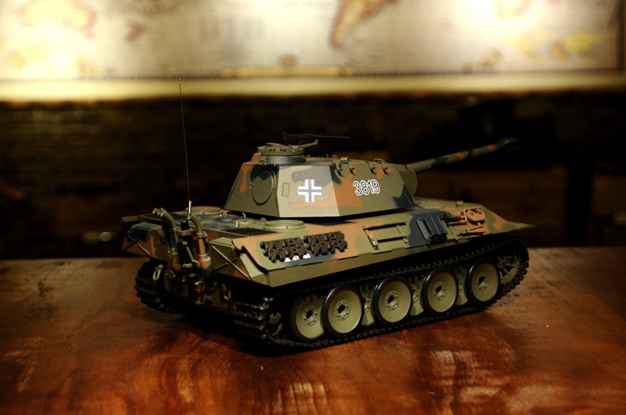 RC Panzer "German Panther" 1:16 Heng Long -Rauch&Sound+Stahlgetriebe und 2,4Ghz - V7.0 - Pro Modell-17810