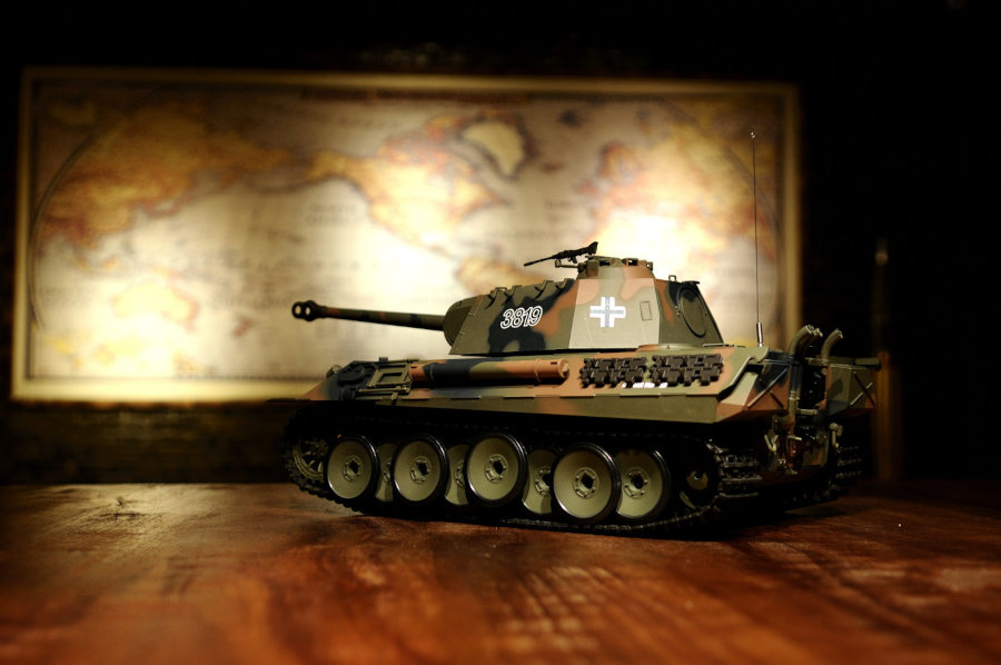 RC Panzer "German Panther" 1:16 Heng Long -Rauch&Sound+Stahlgetriebe und 2,4Ghz - V7.0 - Pro Modell-17808