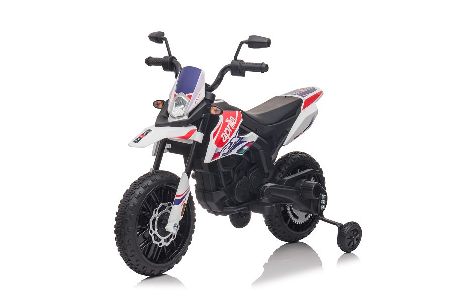 Elektro Kindermotorrad "Aprilia RX" - Lizenziert - 12V - 2 Motoren - MP3 + Leder + EVA -18104