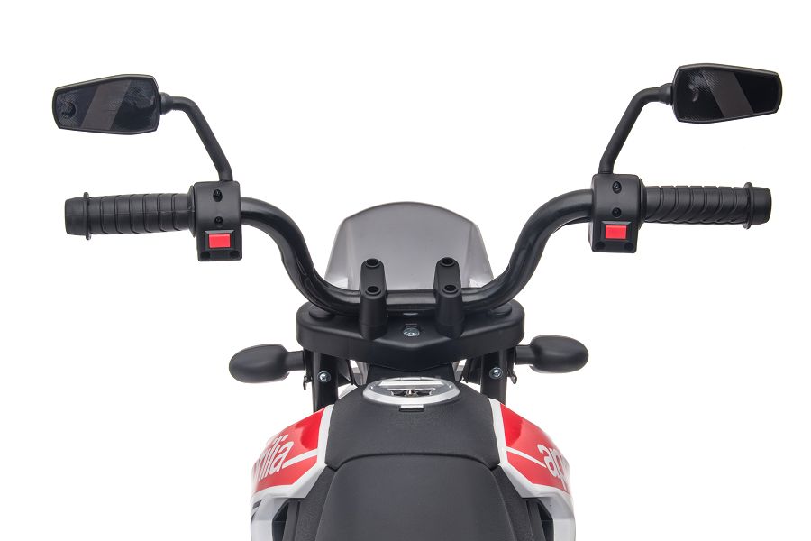 Elektro Kindermotorrad "Aprilia RX" - Lizenziert - 12V - 2 Motoren - MP3 + Leder + EVA -18098