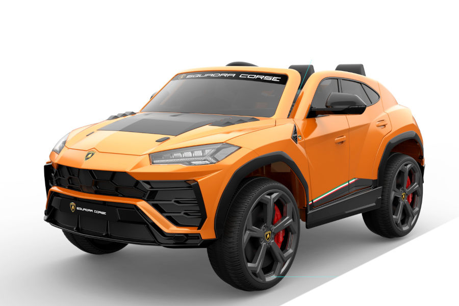 Elektro Kinderauto "Lamborghini Urus ST-X" - lizenziert - 12V Akku, 4 Motoren- 2,4Ghz Fernsteuerung, MP3, Ledersitz+EVA -Orange-0