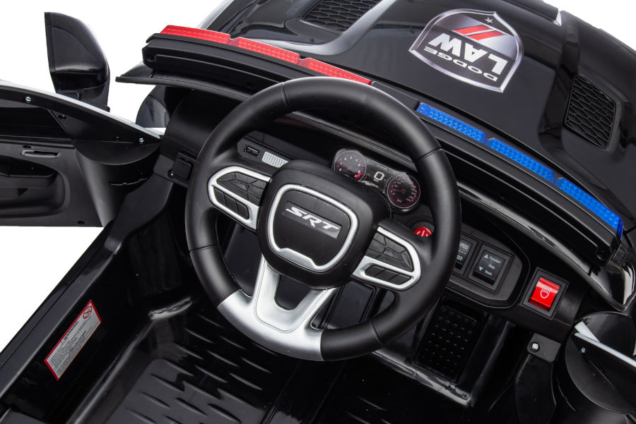 Kinderfahrzeug - Elektro Auto "Dodge Polizei" lizenziert - 12V Akku,2 Motoren- 2,4Ghz + Ledersitz, MP3-18006