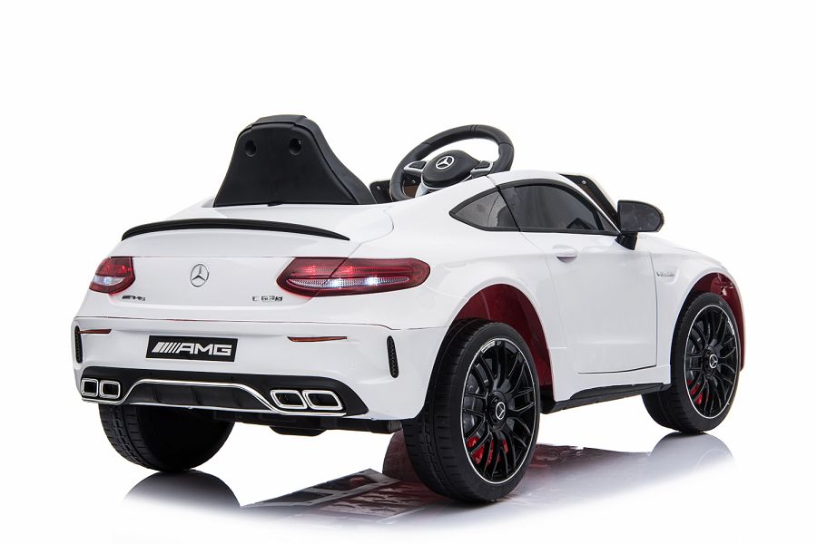 Kinderfahrzeug - Elektro Auto "Mercedes C63 AMG" - lizenziert - 12V7AH Akku + 2,4Ghz+Ledersitz+EVA-18072