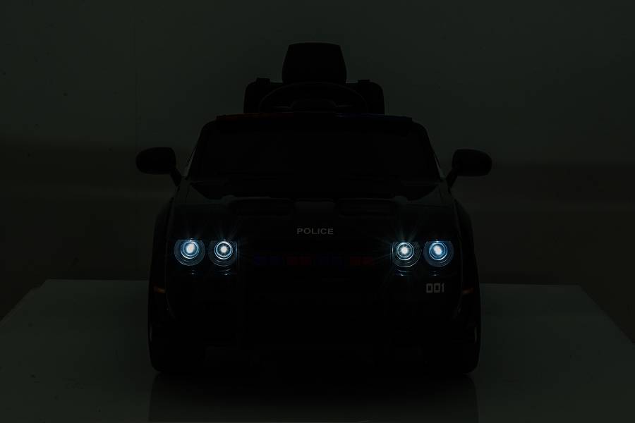 Kinderfahrzeug - Elektro Auto "Dodge Challenger Polizei" lizenziert - 12V7A Akku,2 Motoren- 2,4Ghz + EVA+Ledersitz, MP3-18230