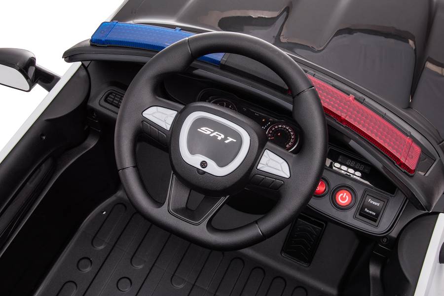 Kinderfahrzeug - Elektro Auto "Dodge Challenger Polizei" lizenziert - 12V7A Akku,2 Motoren- 2,4Ghz + EVA+Ledersitz, MP3-18224