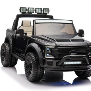 Elektro Kinderauto "Ford Super Duty" - lizenziert - 12V10AH Akku und 4 Motoren- 2,4Ghz + MP3 + Leder + EVA -Schwarz-0