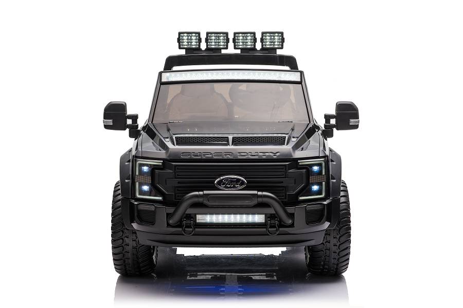 Elektro Kinderauto "Ford Super Duty" - lizenziert - 12V10AH Akku und 4 Motoren- 2,4Ghz + MP3 + Leder + EVA -Schwarz-18253