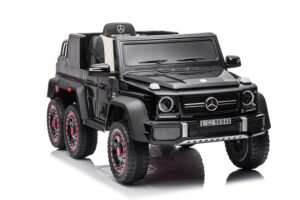 Kinderfahrzeug - Elektro Auto "Mercedes G63 AMG 6x6" - lizenziert - 12V7AH Akku + 2,4Ghz+Ledersitz+EVA-Schwarz-0