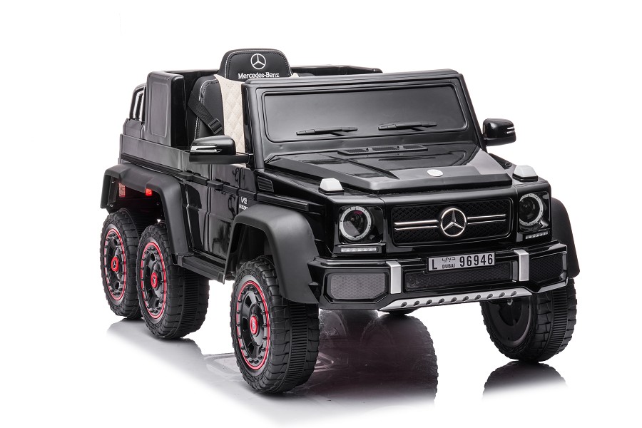 Kinderfahrzeug - Elektro Auto "Mercedes G63 AMG 6x6" - lizenziert - 12V7AH Akku + 2,4Ghz+Ledersitz+EVA-Schwarz-0