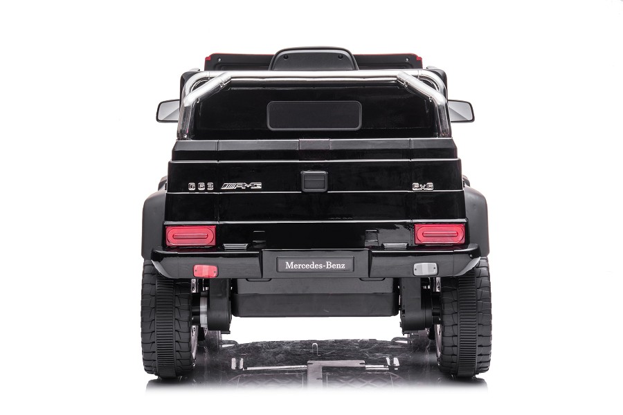 Kinderfahrzeug - Elektro Auto "Mercedes G63 AMG 6x6" - lizenziert - 12V7AH Akku + 2,4Ghz+Ledersitz+EVA-Schwarz-18454