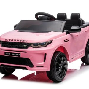 Kinderfahrzeug - Elektro Auto "Land Rover Discovery 5" - lizenziert - 12V7AH, 2 Motoren- 2,4Ghz Fernsteuerung, MP3, Ledersitz+EVA-Pink-0