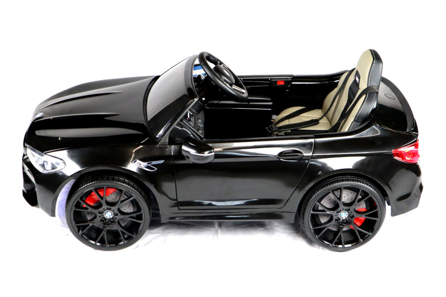 Elektro Kinderfahrzeug "BMW M5" - lizenziert - 12V7A Akku, 2 Motoren- 2,4Ghz Fernsteuerung, MP3, Ledersitz+EVA-Schwarz-18436