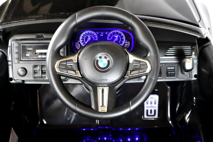 Elektro Kinderfahrzeug "BMW M5" - lizenziert - 12V7A Akku, 2 Motoren- 2,4Ghz Fernsteuerung, MP3, Ledersitz+EVA-Schwarz-18439