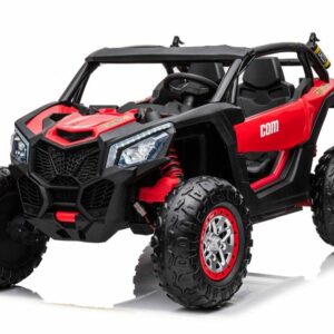 Kinderfahrzeug - Elektro Auto "Com 18" - 24V7A Akku,4x Motoren- 2,4Ghz, Allrad+2 Sitzer+Ledersitz+EVA-0