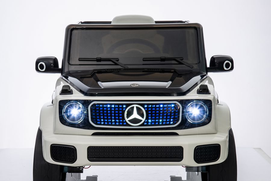 Kinderfahrzeug - Elektro Auto "Mercedes EQG AMG" - Lizenziert - 12V9AH Akku,4 Motoren- 2,4Ghz Fernsteuerung, MP3+Ledersitz+EVA-18521
