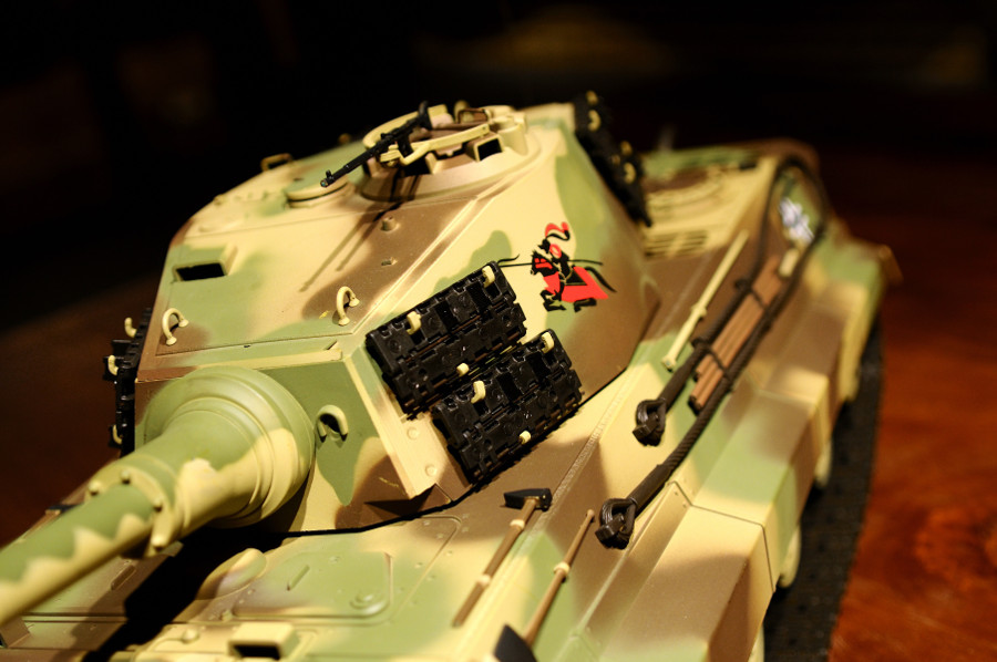 RC Panzer "Deutscher Königstiger - Henschelturm" 1:16 Heng Long mit Rauch und Sound, Metallgetriebe+Metallketten+2,4Ghz -V 7.0 -UPG-A-18589