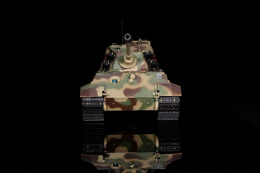 RC Panzer "Deutscher Königstiger - Henschelturm" 1:16 Heng Long mit Rauch und Sound, Metallgetriebe+Metallketten+2,4Ghz -V 7.0 -UPG-A-18588